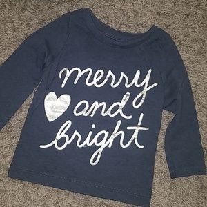 'Merry & Bright' Long Sleeve Shirt - 6 months